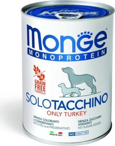 Monge Dog MONOPROTEIN Paté 100% pulyka 400 g