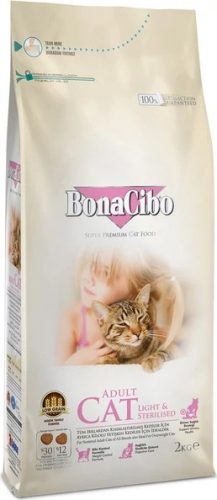 Bonacibo Cat (Light & Sterilized - Csirke, szardella, rák és rizs) 15 kg