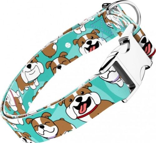 April&June Angol Bulldog kék nyakörv