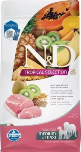 N&D Tropical Selection Dog Pork Adult medium & maxi 2 kg