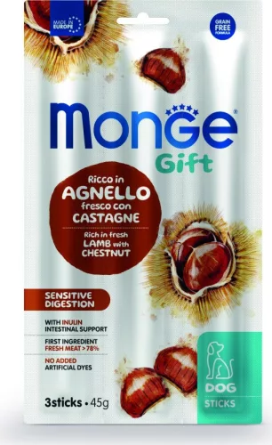 Monge GIFT Dog Érzékeny emésztés - Bárány és gesztenye 45 g 