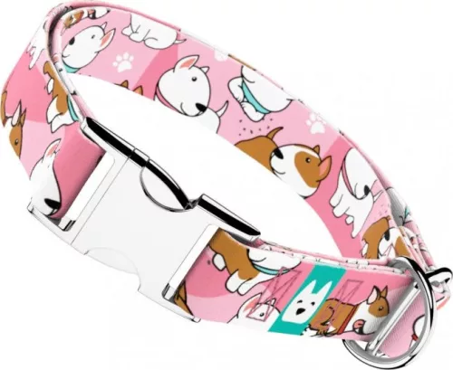 April&June Bullterrier rózsaszín nyakörv