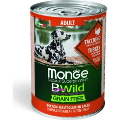   Monge BWild Grain Free Dog Pulyka sütőtökkel és cukkinivel 400 g 