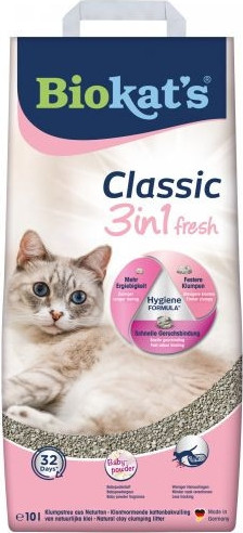 Biokat's Classic Fresh 3in1 Baba púder alom 10 l 