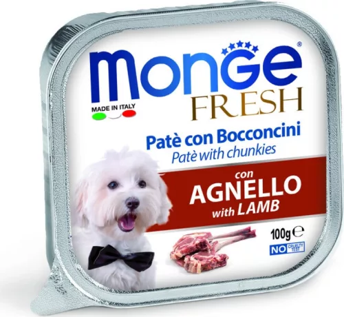 Monge Dog Fresh Paté&Chunkies bárány 100 g KARTON - 4 db