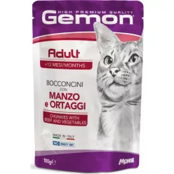 Gemon Cat POUCH Adult Marha & Zöldség 100 g  KARTON - 4 db