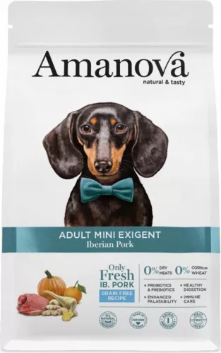 AmaNova Dog Mini Adult Exigent Iberian Pork & Pumpkin 800 g