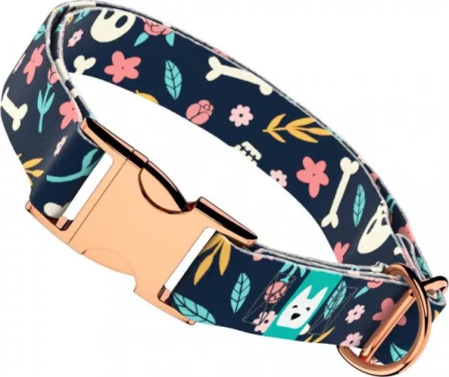 April&June koponya és rózsa mintás nyakörv