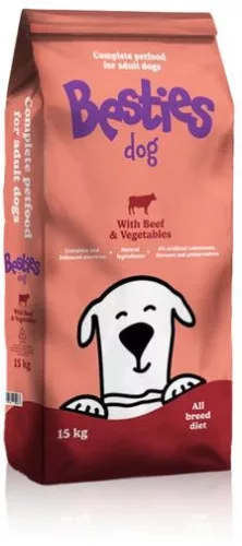 Besties Dog marha zöldséggel száraz kutyatáp 15 kg