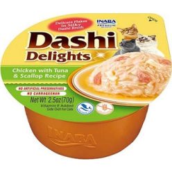   Inaba Cat Dashi Delights nedves macskaeledel - csirke, tonhal, fésűkagyló 70 g
