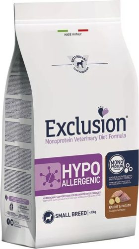 Exclusion Hypoallergenic Rabbit & Potato Small Breed kutya gyógytáp 2 kg