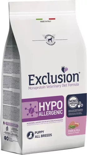 Exclusion Hypoallergenic Puppy Pork & Pea kutya gyógytáp 2 kg