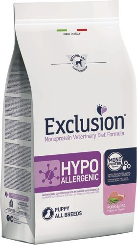 Exclusion Hypoallergenic Puppy Pork & Pea kutya gyógytáp 12 kg