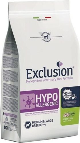 Exclusion Hypoallergenic Insect & Pea Medium & Large Breed kutya gyógytáp 2 kg