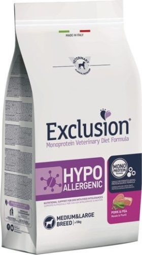 Exclusion Hypoallergenic Pork & Pea Medium & Large Breed kutya gyógytáp 2 kg