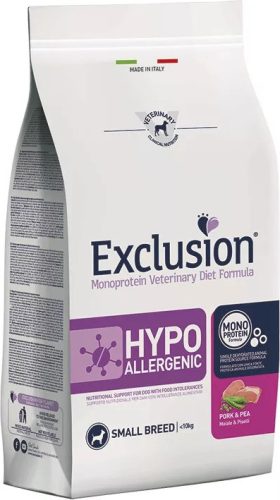 Exclusion Hypoallergenic Pork & Pea Small Breed kutya gyógytáp 7 kg