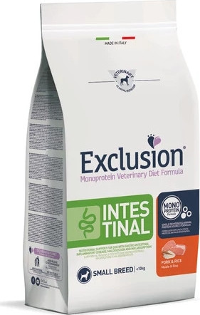 Exclusion Intestinal Pork & Rice Small Breed kutya gyógytáp 7 kg