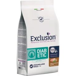 Exclusion Diabetic Pork & Sorghum Medium & Large Breed kutya gyógytáp 12 kg   Exclusion Diabetic Pork & Sorghum Medium & Large Breed kutya gyógytáp 12 kg