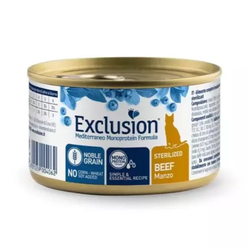 Exclusion Adult Beef Canned macska nedvestáp 85 g KARTON - 24 db