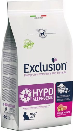 Exclusion Hypoallergenic Pork & Potato macska gyógytáp 1,5 kg