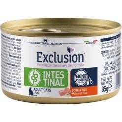 Exclusion Intestinal Pork & Rice Canned macska gyógytáp 85 g   Exclusion Intestinal Pork & Rice Canned macska gyógytáp 85 g