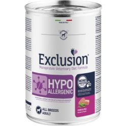 Exclusion Hypoallergenic Pork & Pea Adult Canned kutya gyógytáp 400 g   Exclusion Hypoallergenic Pork & Pea Adult Canned kutya gyógytáp 400 g