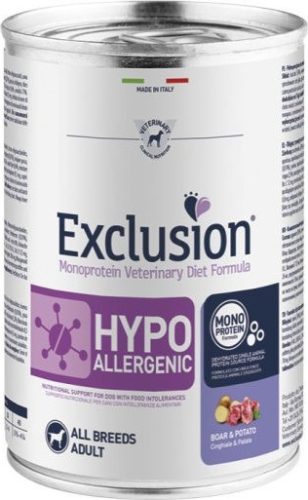 Exclusion Hypoallergenic Boar & Potato Canned kutya gyógytáp 400 g