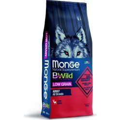 Monge BWild Low Grain Dog All breeds Szarvas - Adult 12 kg 