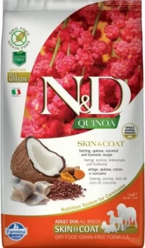 N&D Quinoa Dog Skin & coat hering 2,5 kg 