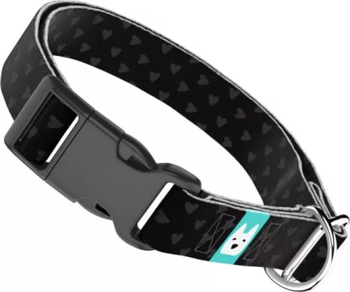 April&June Szivecskés nyakörv fekete