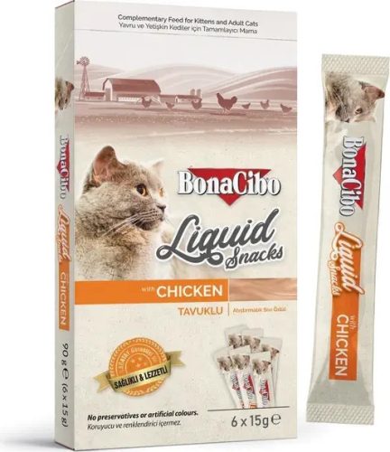 Bonacibo Snacks for Cats Liquid Snacks - Chicken 90 g