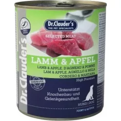   Dr.Clauder's Dog Selected Meat Bárányos és almás konzerv 800 g KARTON - 6 db