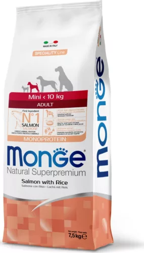 Monge Dog Speciality Line Mini Lazac & rizs - Adult 7,5 kg
