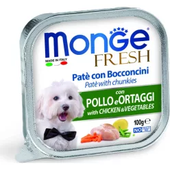 Monge Dog Fresh Paté&Chunkies csirke-zöldség 100 g 