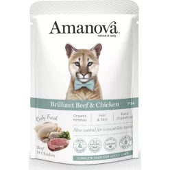 AmaNova Cat GF Pouch P14 Brilliant Beef & Chicken 85 g