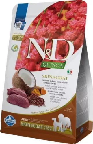 N&D Quinoa Dog Skin & coat vadhús 2,5 kg