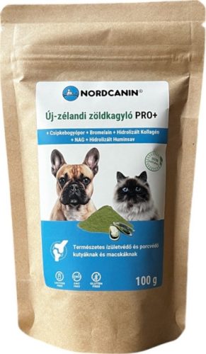 Új-zélandi Zöldkagyló Pro+ kutyáknak és macskáknak 100 g
