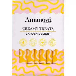   Amanova Creamy Treats – Golden Delight – csirekhús, tök, sárgarépa 6 x 15 g