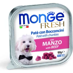 Monge Dog Fresh Paté&Chunkies marha 100 g