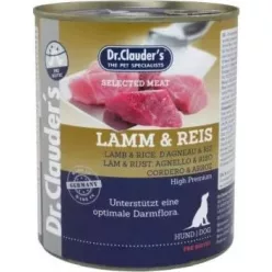   Dr.Clauder's Dog Selected Meat Bárányos és rizses konzerv 800 g KARTON - 6 db