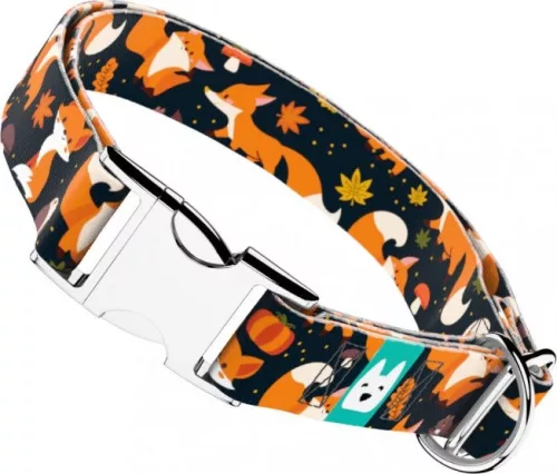 April&June Róka mintás fekete nyakörv