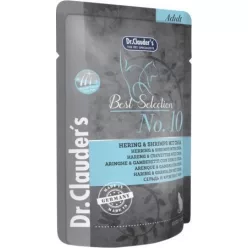  Dr.Clauder's Cat Best Selection No10 Alutasak Hering & garnéla chia maggal 85 g KARTON - 16 db