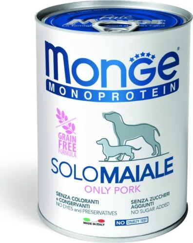 Monge Dog MONOPROTEIN Paté 100% sertés 400 g 