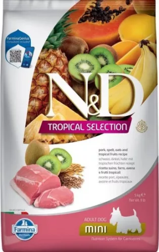 N&D Tropical Selection Dog Pork Adult Mini 5 kg