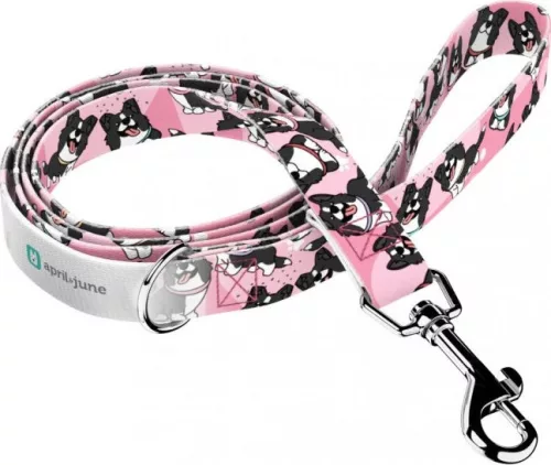 April&June Border Collie rózsaszín póráz