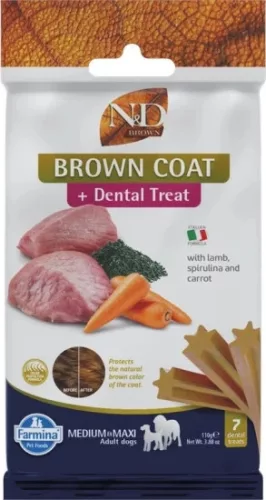 N&D Brown Dog Jutalomfalat Lamb, potato, carrot & spirulina Adult Mini 60 g
