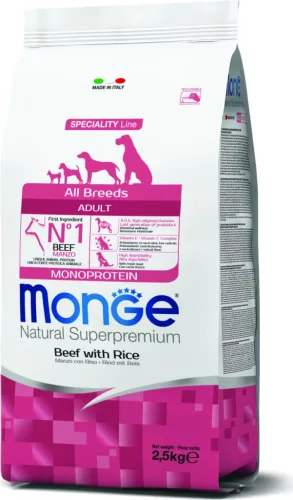 Monge Dog Speciality Line All Breeds Marha & rizs - Adult 2,5 kg 