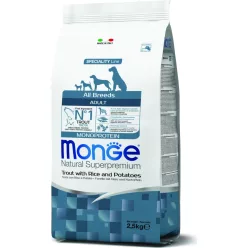   Monge Dog Speciality Line All Breeds Pisztráng, rizs & burgonya - Adult 2,5 kg 
