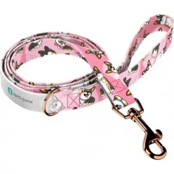 April&June Pembroke Welsh Corgi trikolor rózsaszín póráz