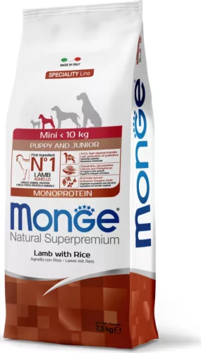 Monge Dog Speciality Line Mini Bárány & rizs - Puppy 7,5 kg